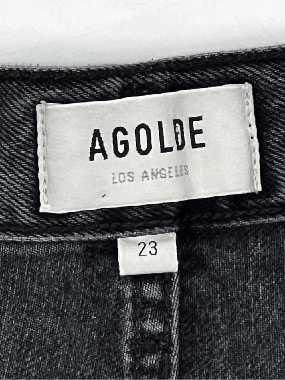 AGOLDE | Women’s Parker In Fright Long Black 100% Cotton Denim Shorts